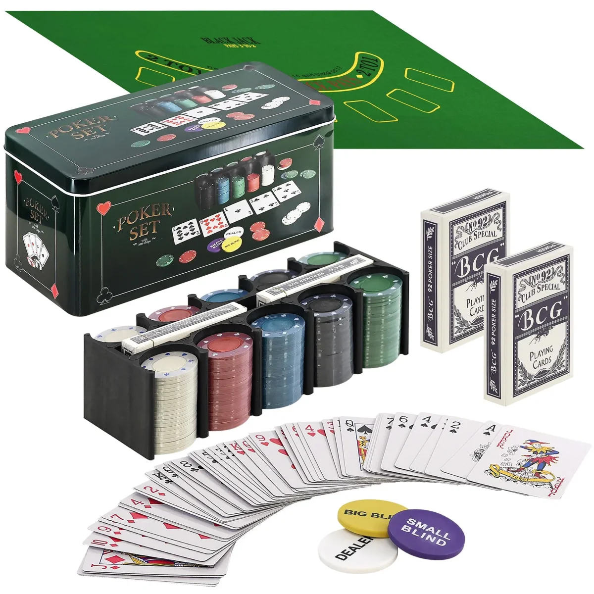 200pcs Poker Set In Metal Tin Box - Bild 2