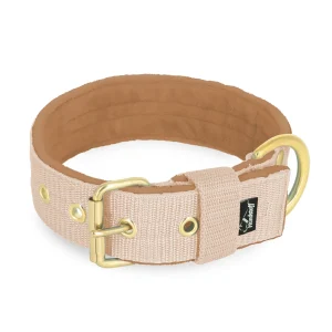 Active Golden Beige - Brett slitstarkt halsband med spänne