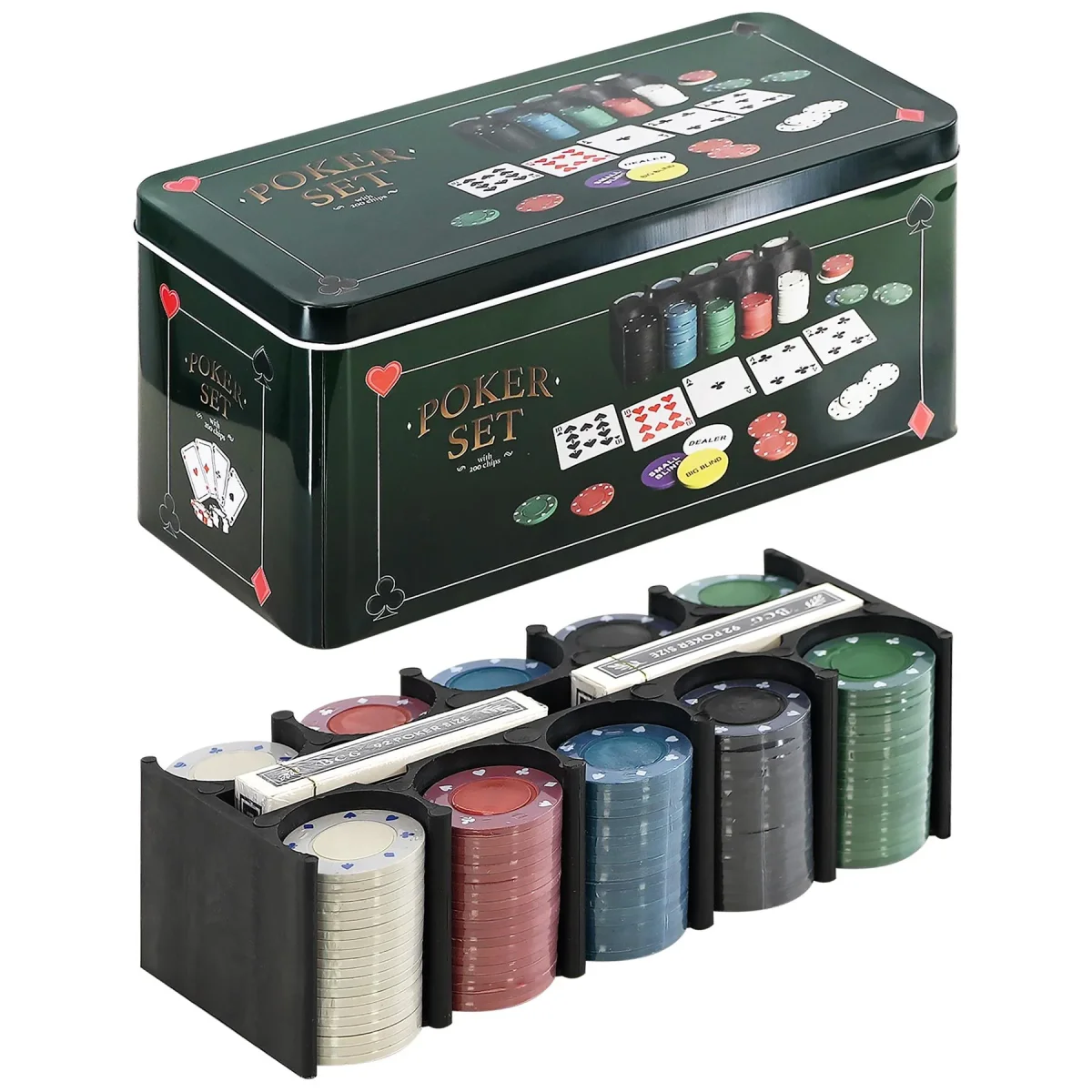 200pcs Poker Set In Metal Tin Box - Bild 3