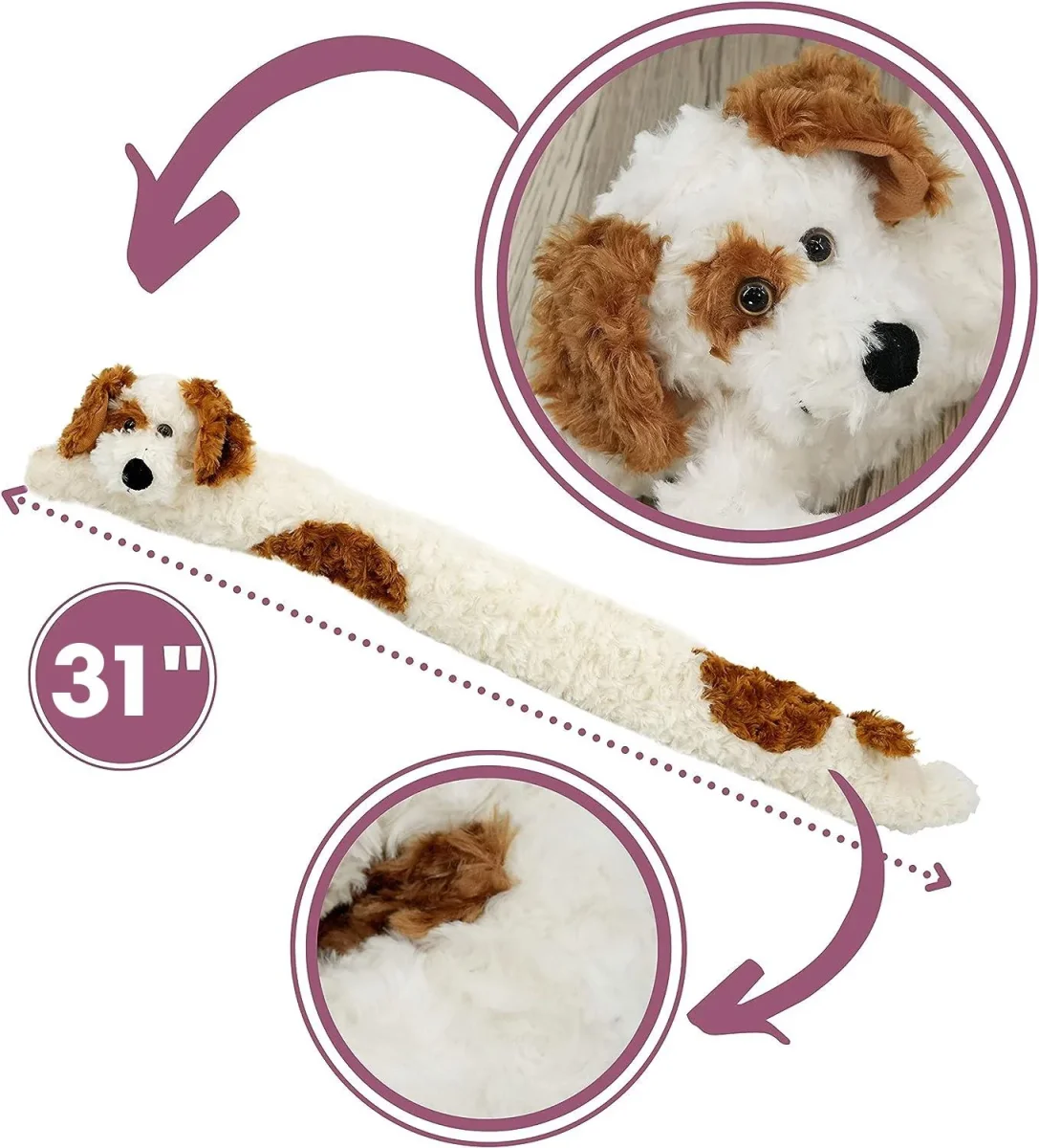 Novelty Cream Dog Draught Excluder for Doors - Bild 6